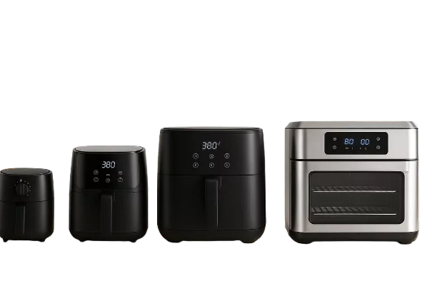 air fryers with differnt sizes